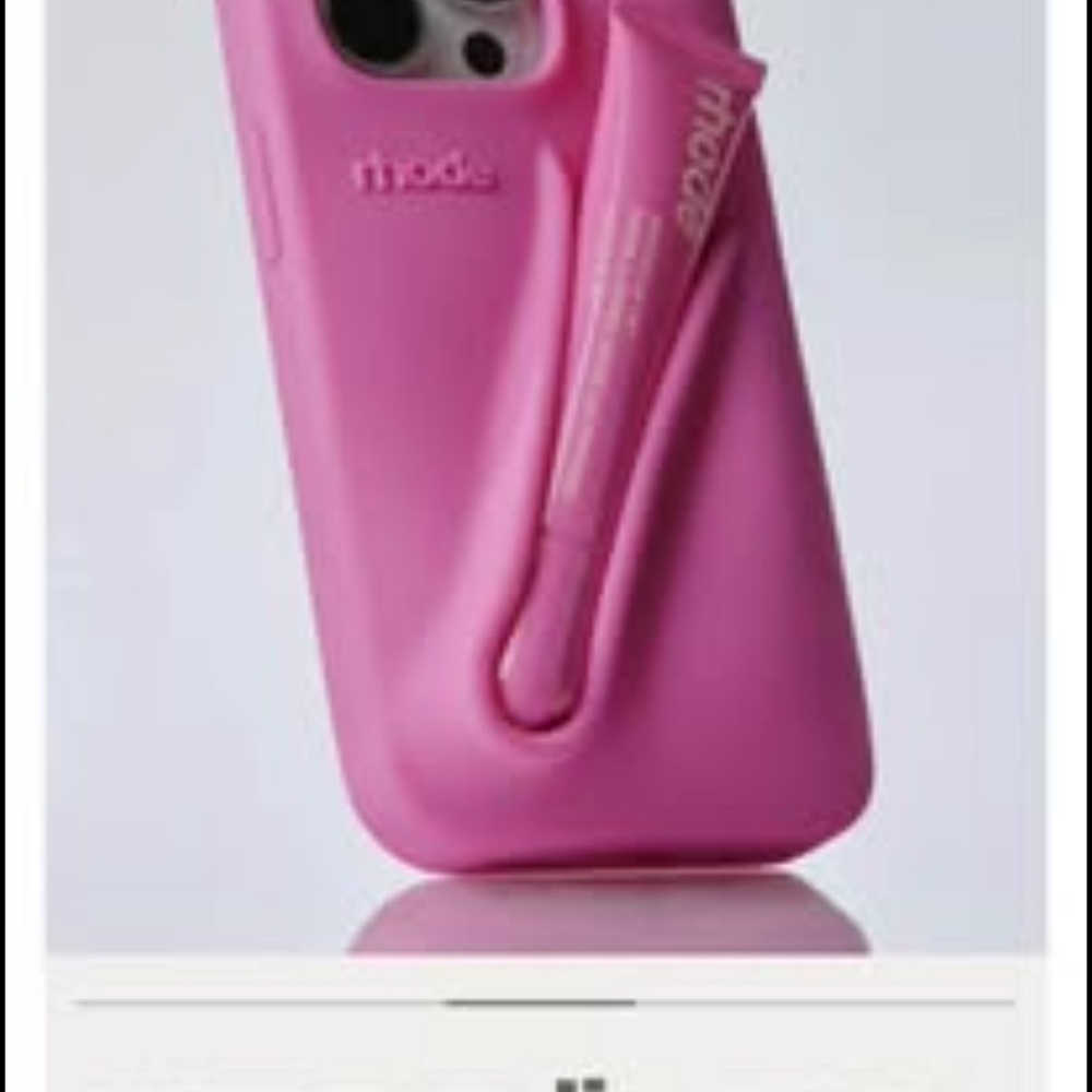 Pink Phone Case with Lip Gloss Holder for iPhone 14 Pro Max
